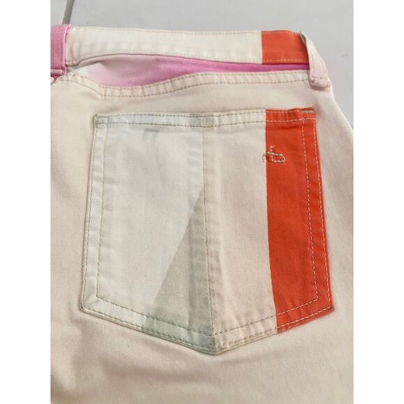 Rag & Bone Legging/Jean Goetez Intermix Size 30 WHITE PINK Stretch COTTON - Picture 9 of 10
